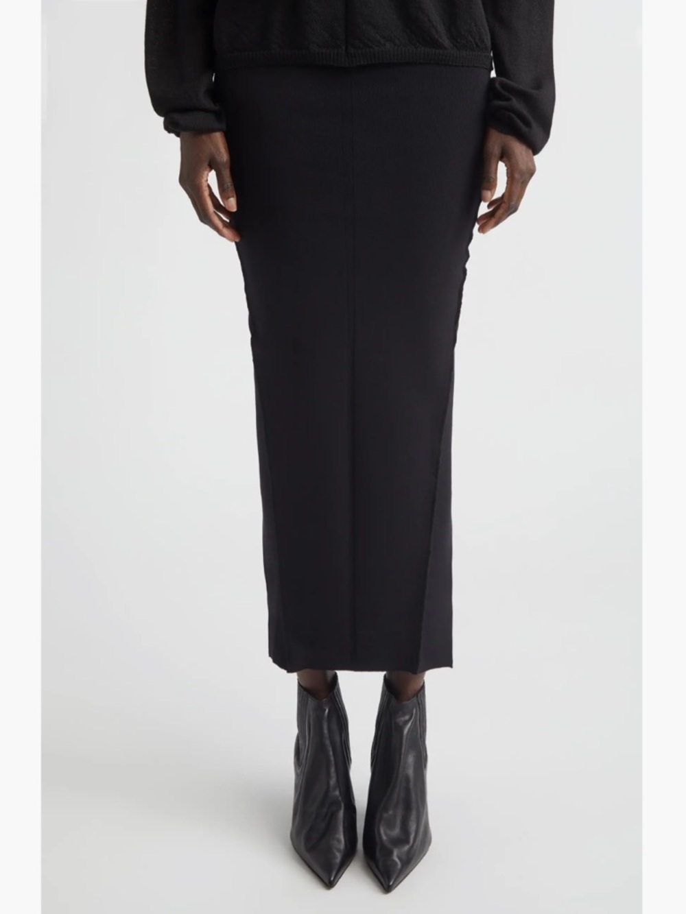 Rick Owens Pillar Compact Knit Maxi Skirt